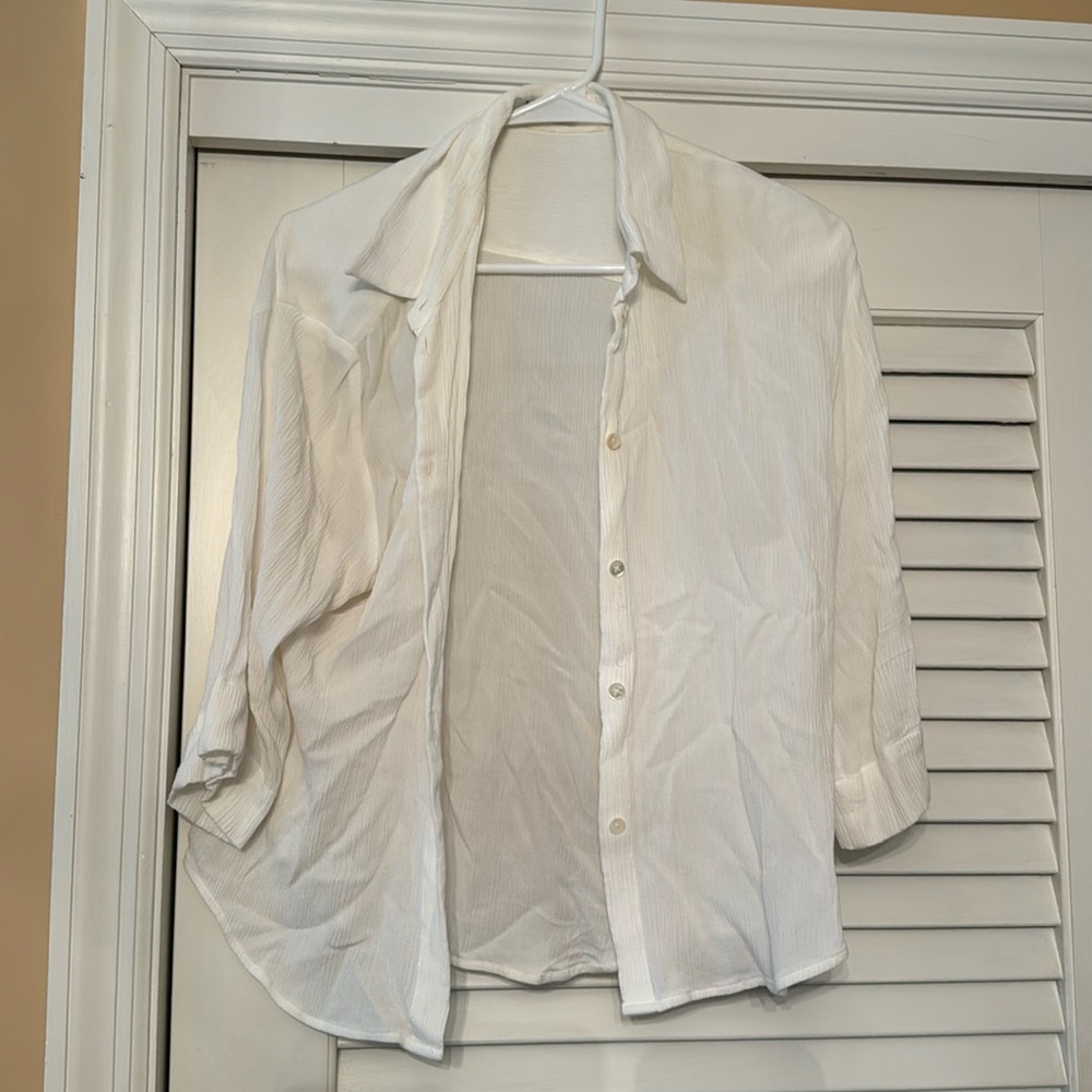 Aritzia White Babaton Shirt